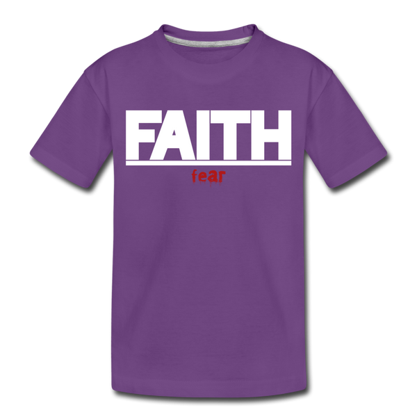 FAITH Over fear Girls Toddler Premium T-Shirt - purple