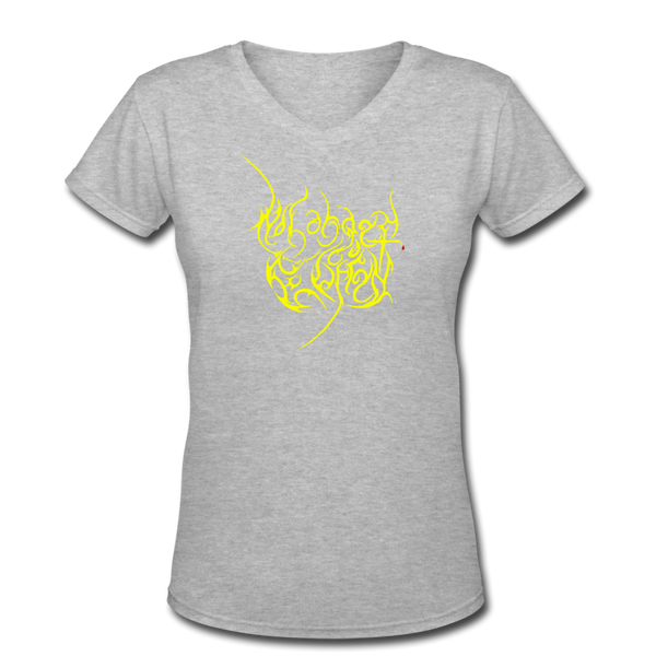 No Longer Buried Women's V-Neck T-Shirt - gray