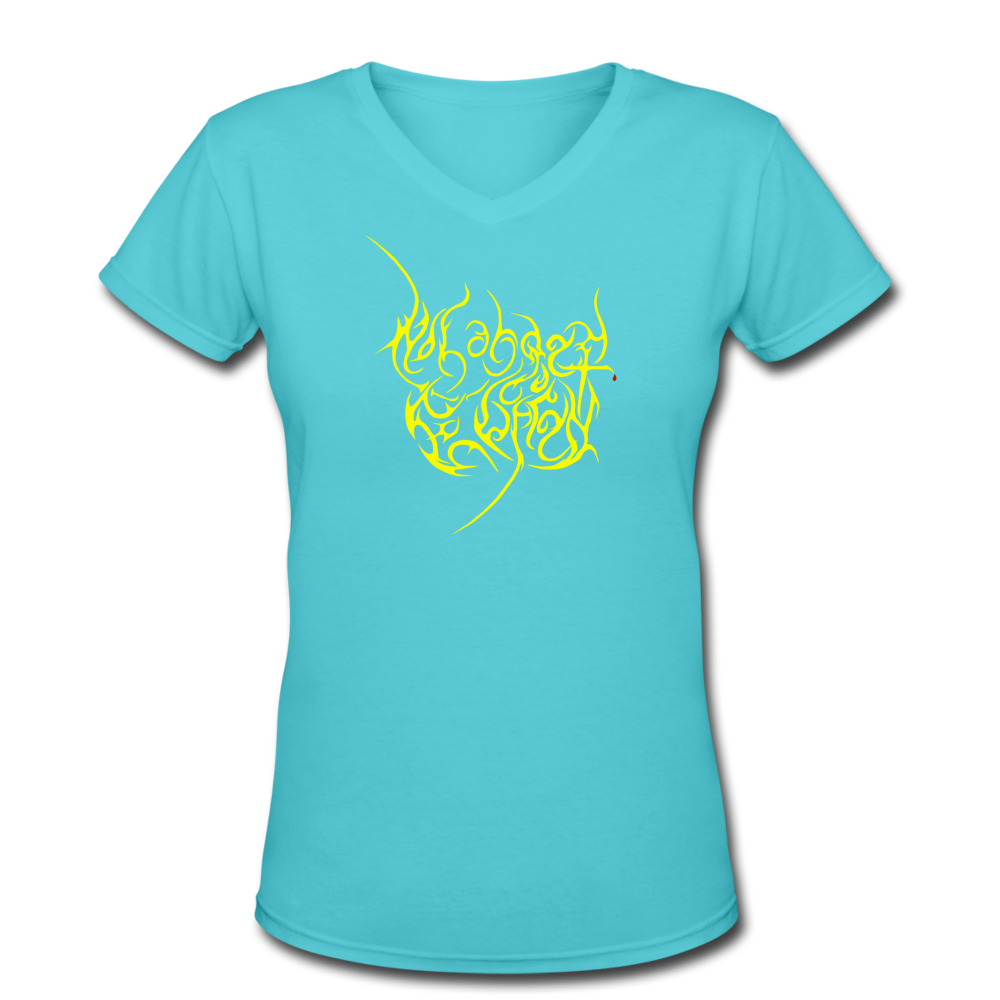 No Longer Buried Women's V-Neck T-Shirt - aqua