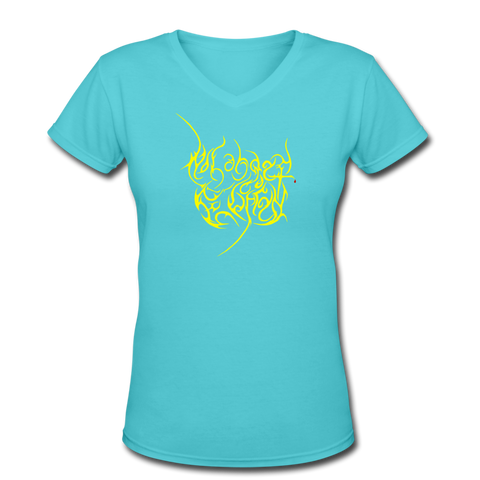 No Longer Buried Women's V-Neck T-Shirt - aqua