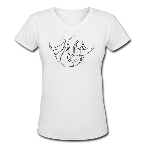 Saved Black Letter Women's V-Neck T-Shirt - white