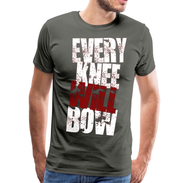 EKWB White Letter Men's Premium T-Shirt - asphalt gray