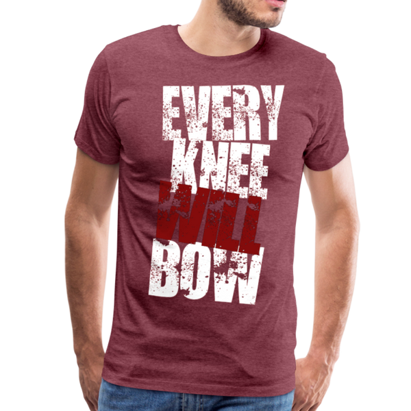 EKWB White Letter Men's Premium T-Shirt - heather burgundy