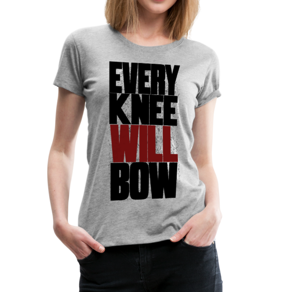 EKWB Original Black + Red Letter Women's Premium T-Shirt - heather gray