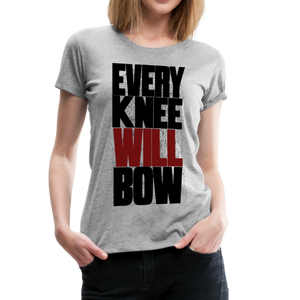 EKWB Original Black + Red Letter Women's Premium T-Shirt - heather gray