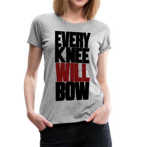 EKWB Original Black + Red Letter Women's Premium T-Shirt - heather gray