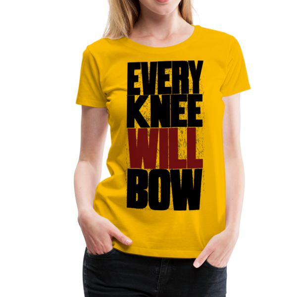 EKWB Original Black + Red Letter Women's Premium T-Shirt - sun yellow