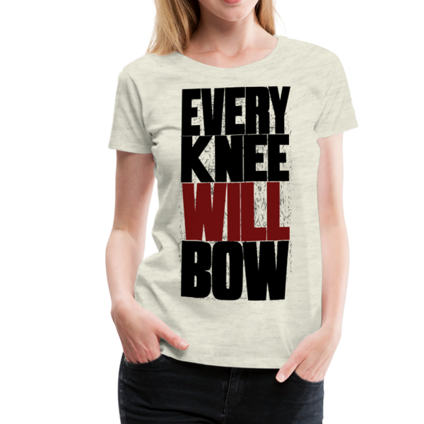 EKWB Original Black + Red Letter Women's Premium T-Shirt - heather oatmeal