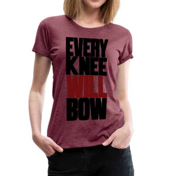 EKWB Original Black + Red Letter Women's Premium T-Shirt - heather burgundy