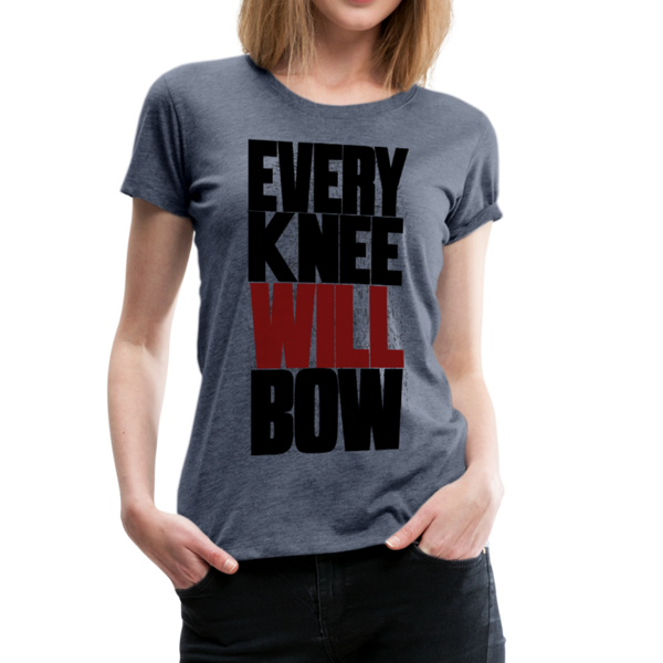 EKWB Original Black + Red Letter Women's Premium T-Shirt - heather blue