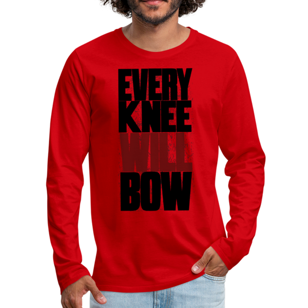 EKWB Original Black + Red LetterMen's Premium Long Sleeve T-Shirt - red