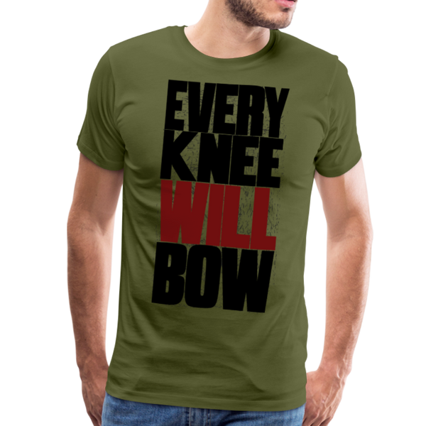 EKWB Original Black + Red Letter Men's Premium T-Shirt - olive green