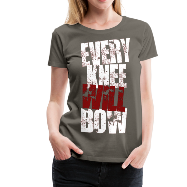 EKWB White Letter Women’s Premium T-Shirt - asphalt gray