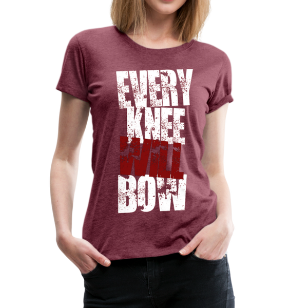 EKWB White Letter Women’s Premium T-Shirt - heather burgundy