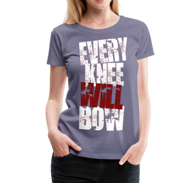 EKWB White Letter Women’s Premium T-Shirt - washed violet