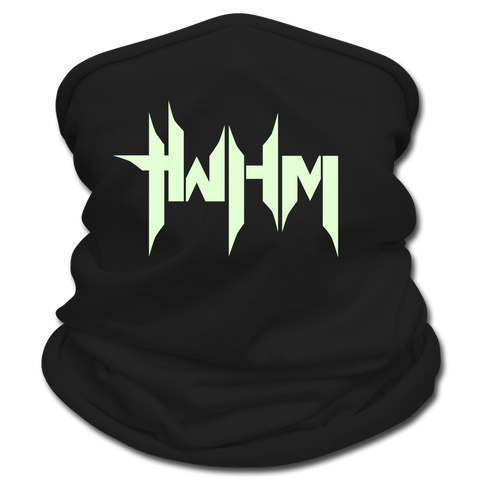TWHM Flat Logo White Letter Multifunctional Scarf - black