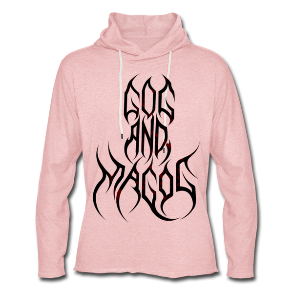 GAM Holy Rebellion Unisex Lightweight Terry Hoodie - cream heather pink