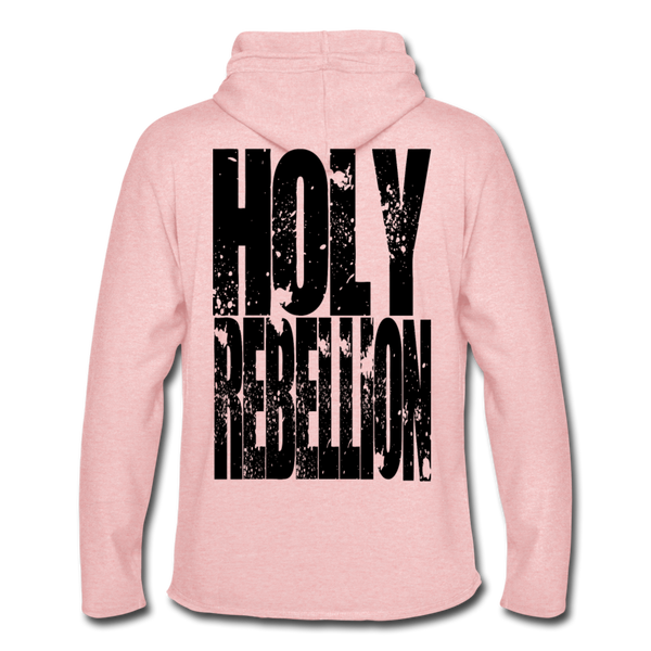 GAM Holy Rebellion Unisex Lightweight Terry Hoodie - cream heather pink