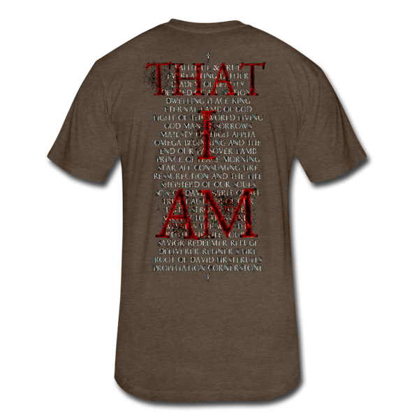 Names Of God Fire Edition Fitted Cotton/Poly T-Shirt by Next Level - heather espresso