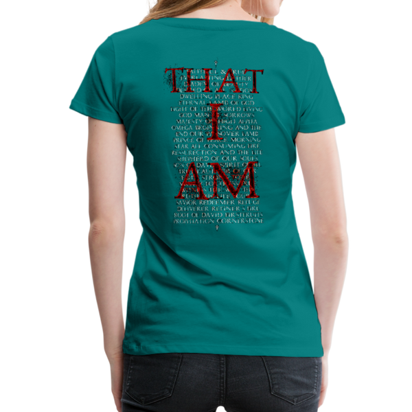 Names Of God Fire Edition Women’s Premium T-Shirt - teal