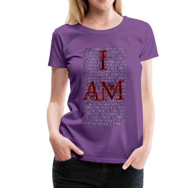 Names Of God Fire Edition Women’s Premium T-Shirt - purple