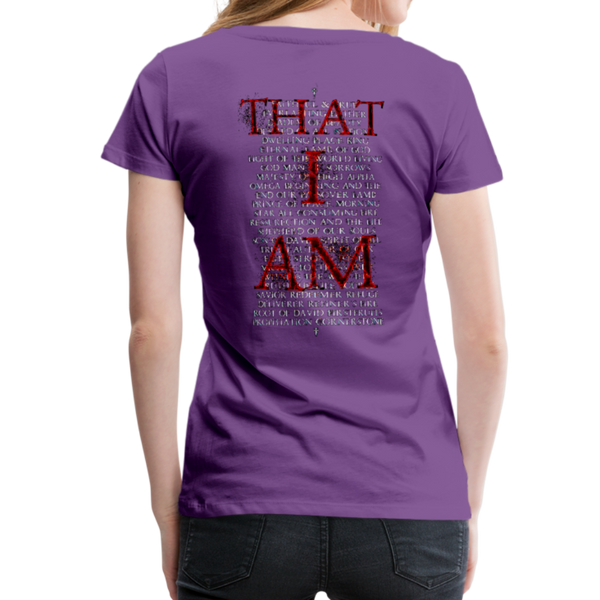 Names Of God Fire Edition Women’s Premium T-Shirt - purple