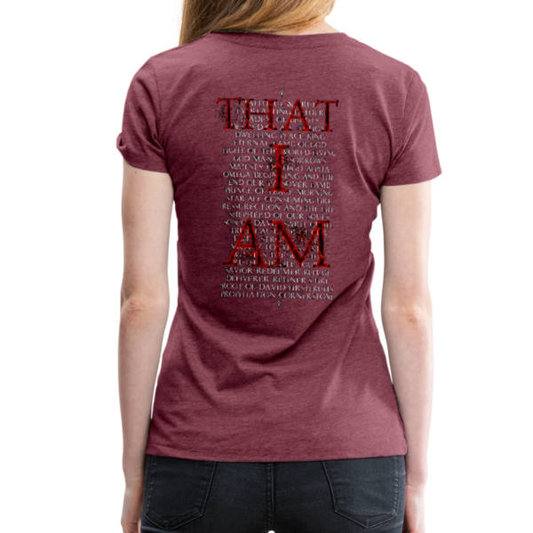 Names Of God Fire Edition Women’s Premium T-Shirt - heather burgundy