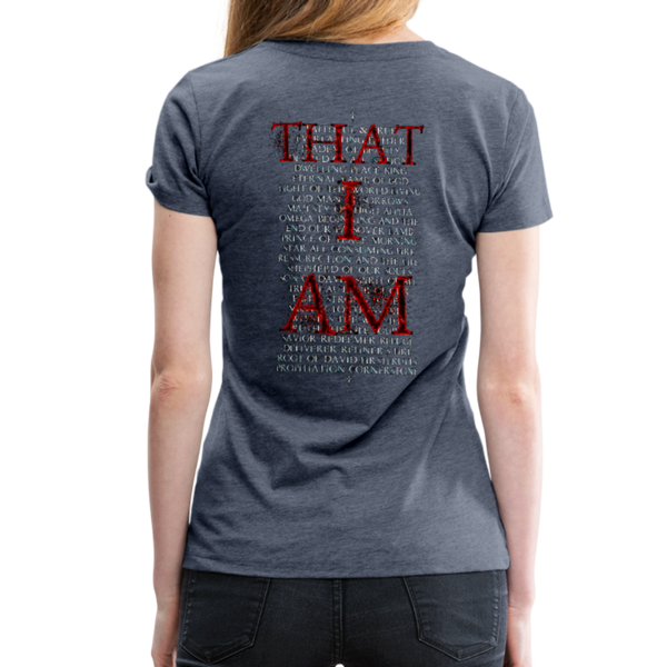 Names Of God Fire Edition Women’s Premium T-Shirt - heather blue