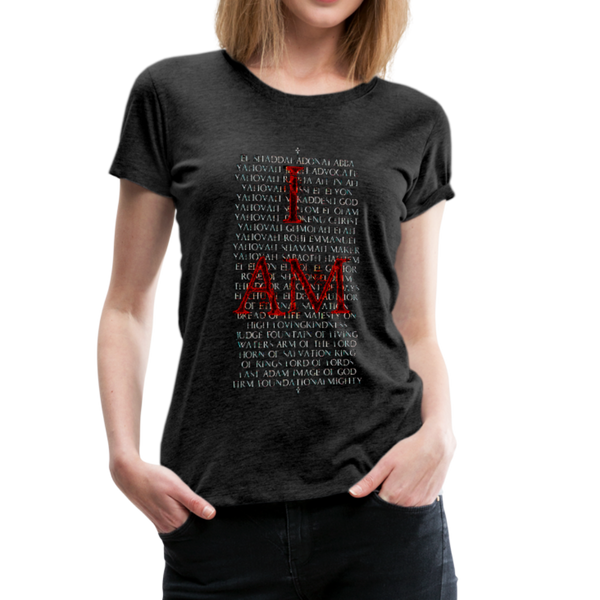 Names Of God Fire Edition Women’s Premium T-Shirt - charcoal gray