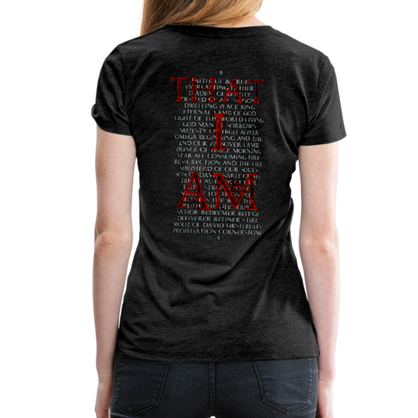 Names Of God Fire Edition Women’s Premium T-Shirt - charcoal gray