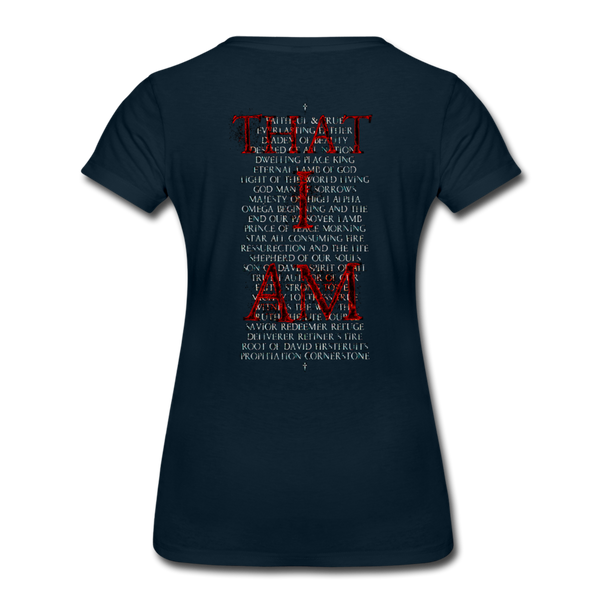 Names Of God Fire Edition Women’s Premium T-Shirt - deep navy