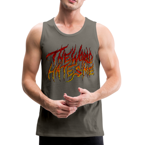 TWHM Fire Graffiti Signature Men’s Premium Tank - asphalt gray