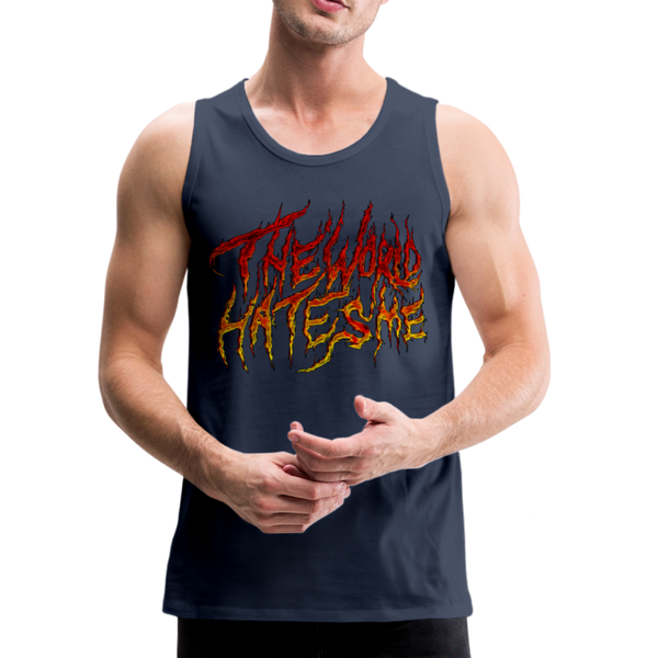 TWHM Fire Graffiti Signature Men’s Premium Tank - navy