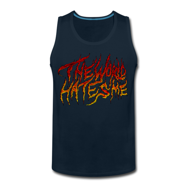 TWHM Fire Graffiti Signature Men’s Premium Tank - deep navy