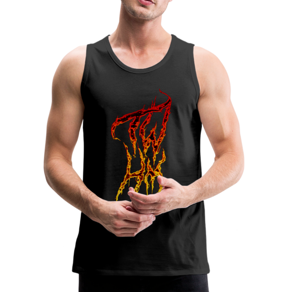 TWHM Tall Fire Graffiti Signature Men’s Premium Tank - black