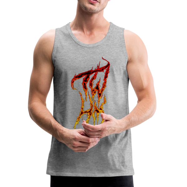 TWHM Tall Fire Graffiti Signature Men’s Premium Tank - heather gray