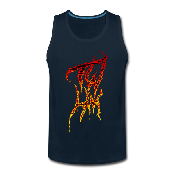 TWHM Tall Fire Graffiti Signature Men’s Premium Tank - deep navy