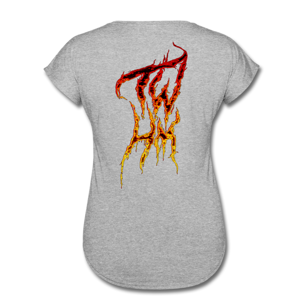 TWHM Fire Graffiti Signature Women's Tri-Blend V-Neck T-Shirt - heather gray