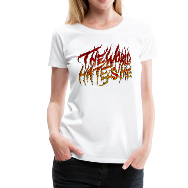 TWHM Fire Graffiti Signature Women’s Premium T-Shirt - white