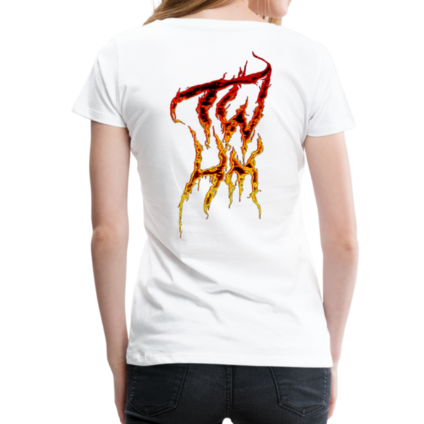 TWHM Fire Graffiti Signature Women’s Premium T-Shirt - white