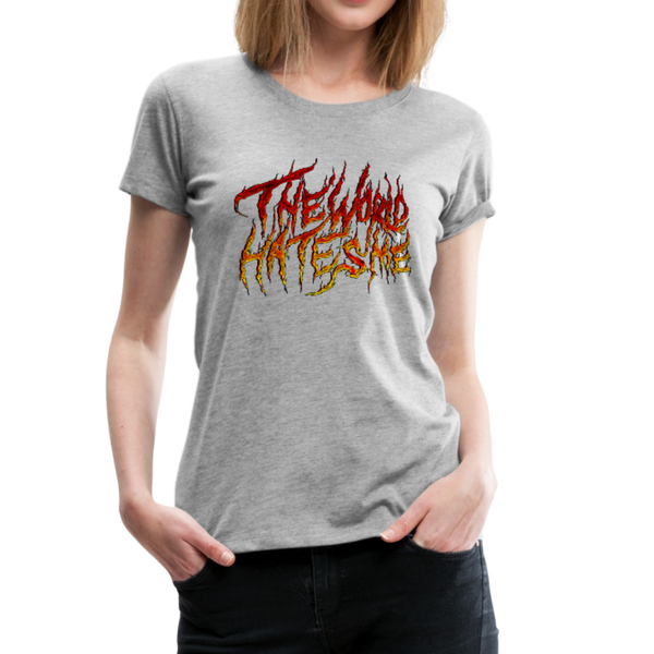 TWHM Fire Graffiti Signature Women’s Premium T-Shirt - heather gray