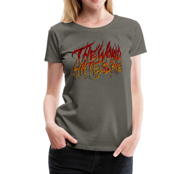 TWHM Fire Graffiti Signature Women’s Premium T-Shirt - asphalt gray