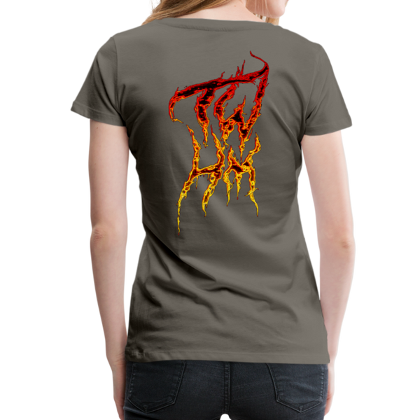 TWHM Fire Graffiti Signature Women’s Premium T-Shirt - asphalt gray