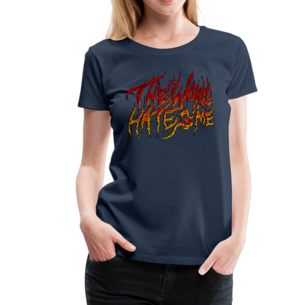 TWHM Fire Graffiti Signature Women’s Premium T-Shirt - navy