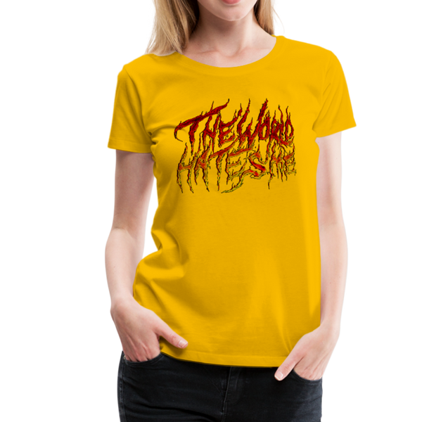 TWHM Fire Graffiti Signature Women’s Premium T-Shirt - sun yellow
