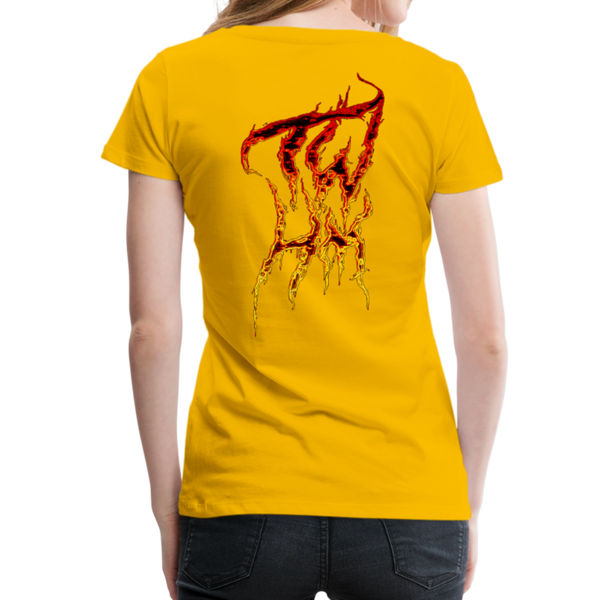 TWHM Fire Graffiti Signature Women’s Premium T-Shirt - sun yellow