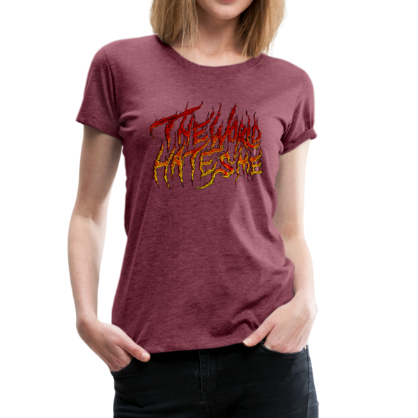TWHM Fire Graffiti Signature Women’s Premium T-Shirt - heather burgundy