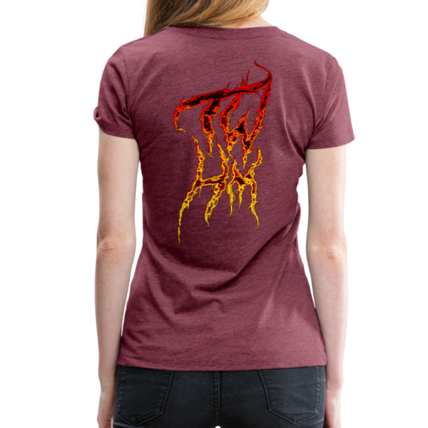 TWHM Fire Graffiti Signature Women’s Premium T-Shirt - heather burgundy