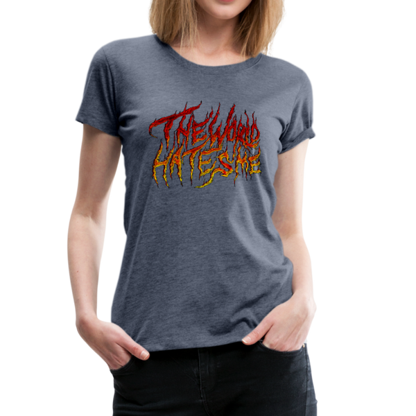 TWHM Fire Graffiti Signature Women’s Premium T-Shirt - heather blue