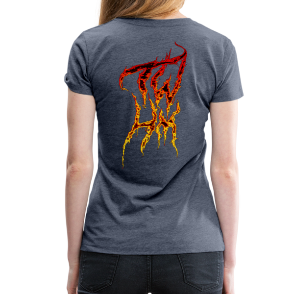 TWHM Fire Graffiti Signature Women’s Premium T-Shirt - heather blue